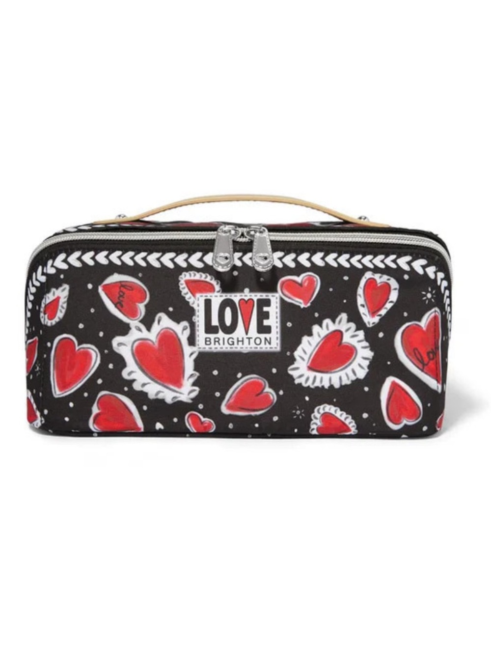 New Brighton Hearts A Flatter Cosmetic Case with Removable Mesh Zip Case